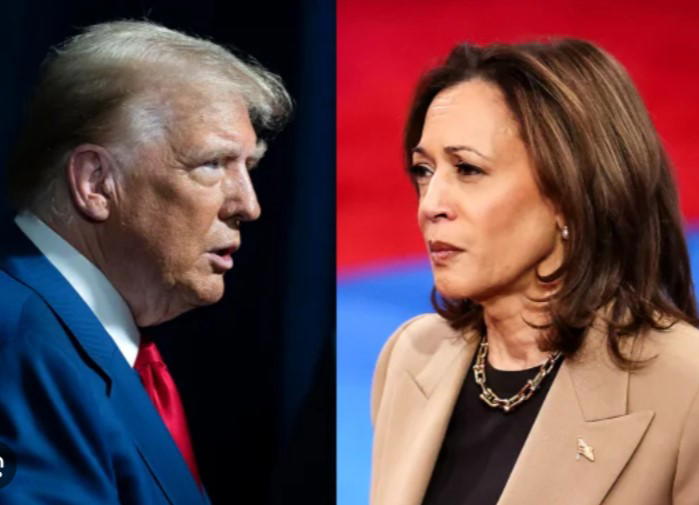 Ex-VP Harris says Trump’s America is ‘self-serving’