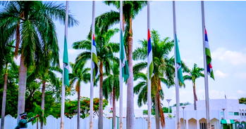 Lagbaja: Flags at half-mast; First Lady visits widow