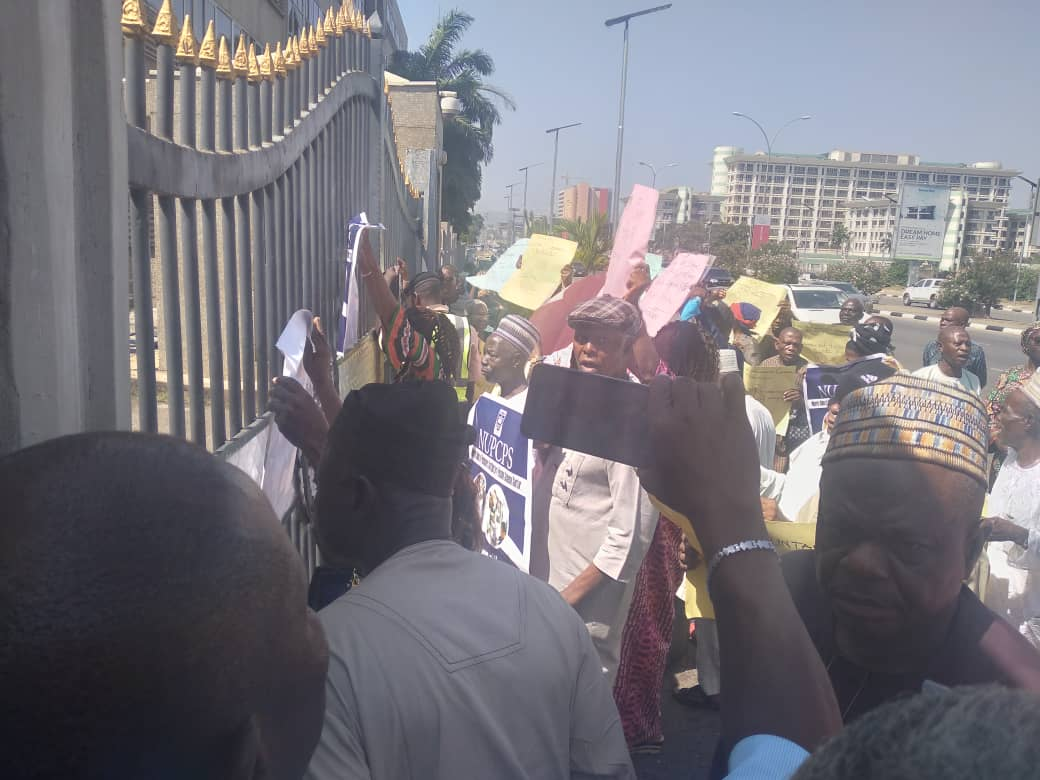 Just in: Pensioners besiege finance ministry over unpaid pension