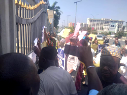 Just in: Pensioners besiege finance ministry over unpaid pension