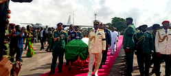 Photos: Remains of late COAS Lagbaja flown to Abuja