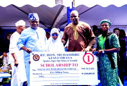 Lagos Speaker, Obasa at 52, gifts victim of police shot teargas, Alege, N5m