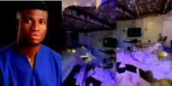 Video: Comedian Zicsaloma escapes unhurt after house POP collapses