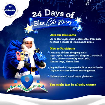 Celebrate this Festive Season With Hollandia Blue Santa!