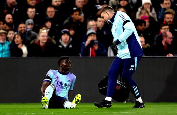 Arsenal’s Saka out for ‘many weeks’ with hamstring injury