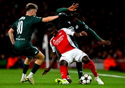 Champions League: Saka grabs brace as Arsenal sink Monaco 3-0