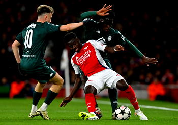 Champions League: Saka grabs brace as Arsenal sink Monaco 3-0