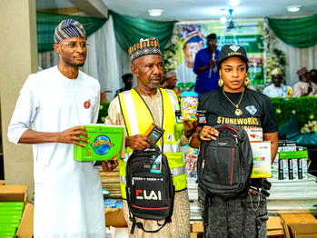 Rep Whingan distributes learning materials to 70 schools in Badagry