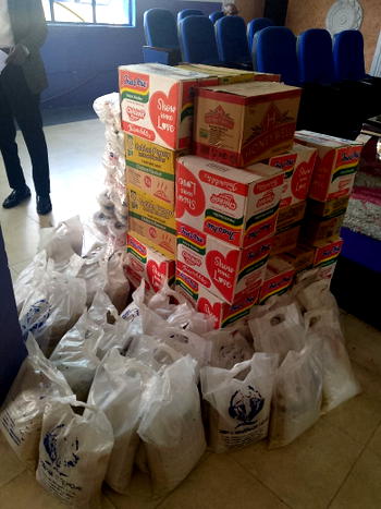 Ex-Eagles star Sunday Stephen donates rice to widows in Lagos