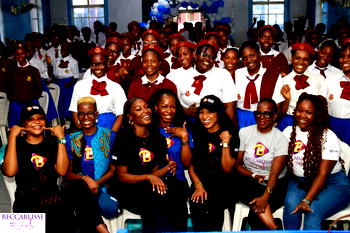 OAP personality, Beccablisse, visits alma mater, donates items