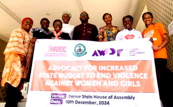 WARDC, AWDF charges Benue Assembly on ending SGBV