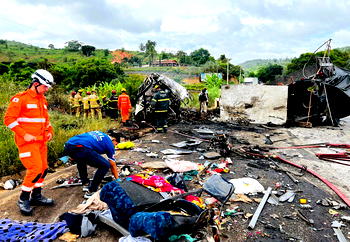 At least 22 die in bus accident in southeastern Brazil