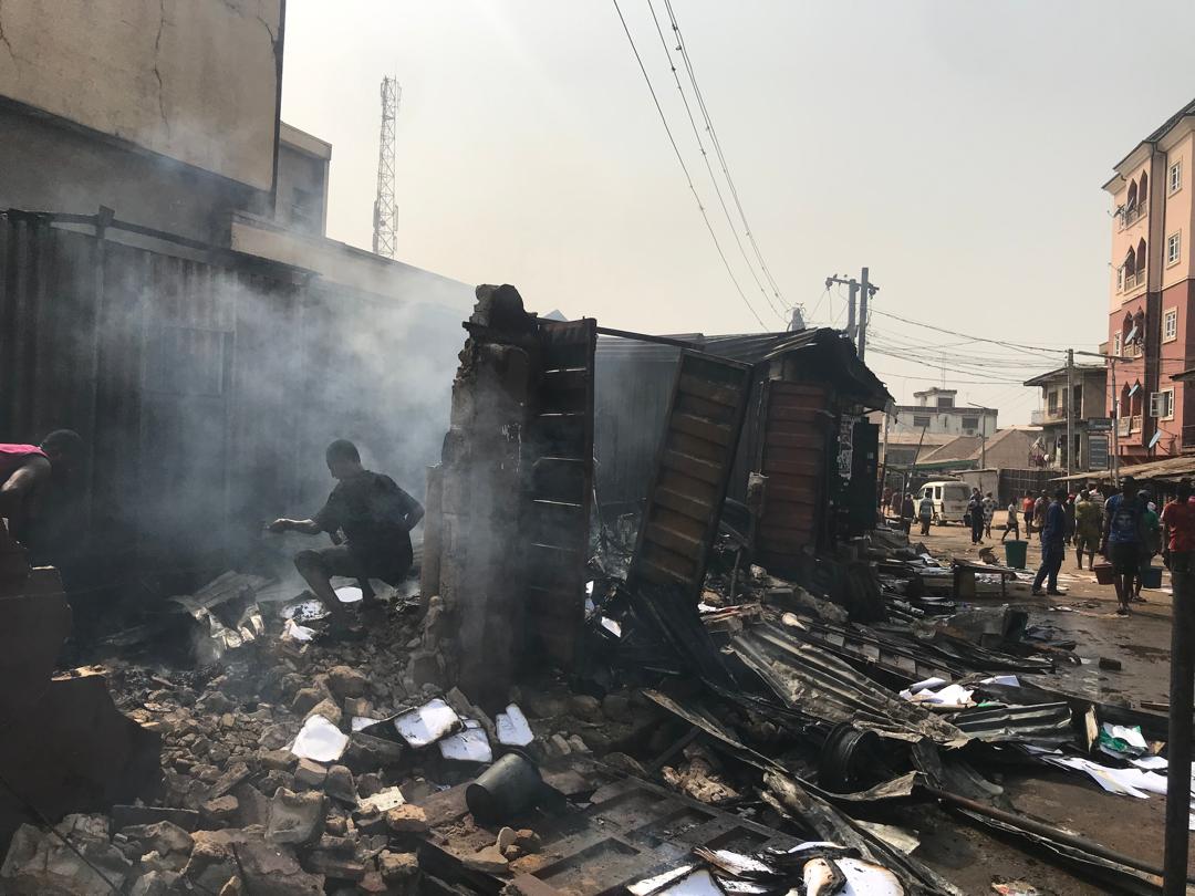 Christmas day inferno: Equipment, goods worth over N200m destroyed in Onitsha fire outbreak