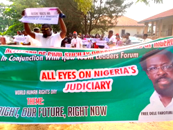 Right groups call for release of Farotimi on Human Rights Day