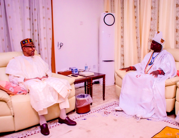 Photos: Ooni of Ife visits Buhari