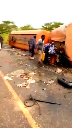 Police debunk viral fuel-scooping video