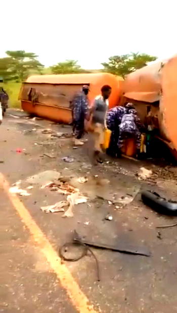Police debunk viral fuel-scooping video