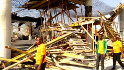 Segment of Samsung building collapses in Abuja