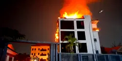 Fire engulfs popular Abuja Hotel, Focus Holiday Inn