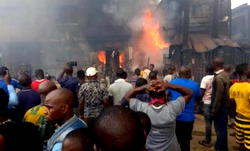 Fire consumes driver, motor boy at Ibadan filling station