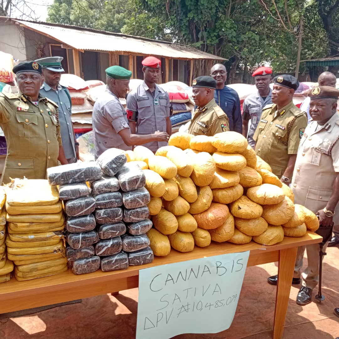 Customs handing over 1,625 parcels of cannabis sativa to NDLEA in Ogun