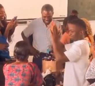 OAU students surprise ‘dedicated’ lecturer with gifts