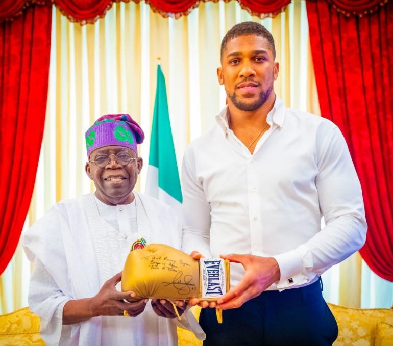 Anthony Joshua visits Tinubu in Lagos