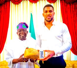 Anthony Joshua visits Tinubu in Lagos