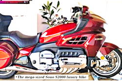 Souo S2000 bike powered by world’s only horizontally opposed 8-cylinder engine debuts
