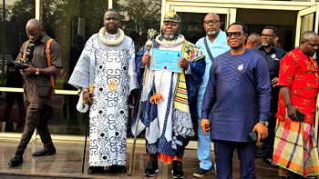Dokubo-Asari, receives Staff of Office as Amanyanabo of the Source (Elem Kalabari)