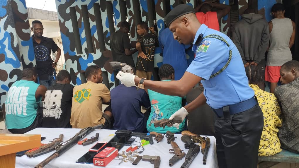 The Delta State Police Command yesterday paraded 16 suspects, including killers of an Uber driver, Facebook fraudster, robbers, and child traffickers,