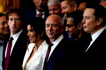 Tech billionaires take center stage at Trump inauguration