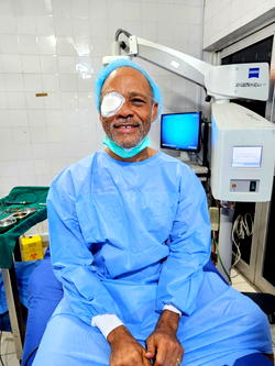 Photos: Lagos health commissioner undergoes eye surgery at LASUTH