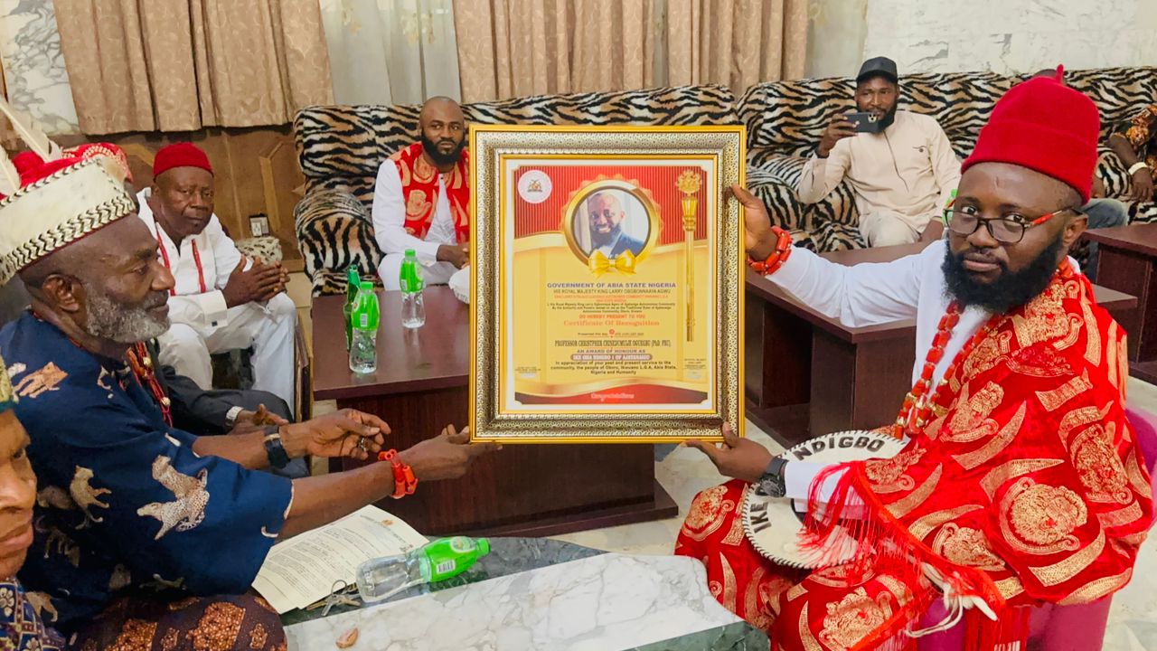Christopher Chinedumuije conferred with chieftaincy title