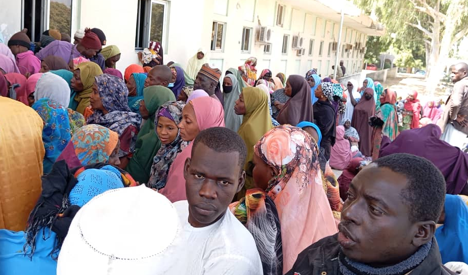 Mammoth crowd jostle for Ndume’s free eye surgery in Borno