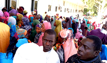 Mammoth crowd jostle for Ndume’s free eye surgery in Borno