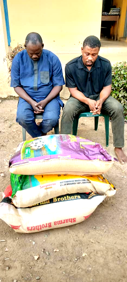 Police nabs suspects undergoing trials for buying three bags of rice with fake alert