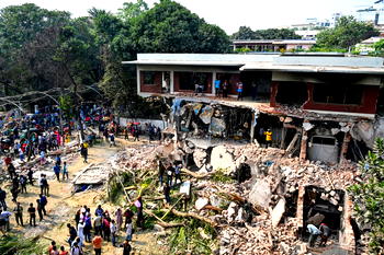 Bangladesh protesters destroy buildings linked to ousted leader