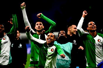 Feyenoord dump 10-man AC Milan out of Champions League to reach last 16
