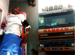 Reckless truck driver maims LASTMA officer in Lagos