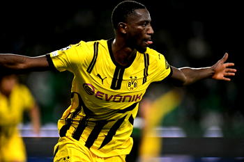 Classy Guirassy puts Dortmund in driving seat against Sporting