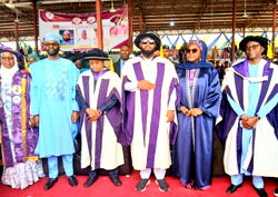 FUT Minna confers honorary doctorate degrees on Govs Uba Sani, Mohammed Bago, Senator Sani Musa