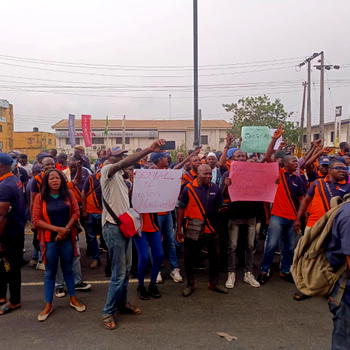 Dismissed IBEDC staff stage protest in Ibadan, demand reinstatement