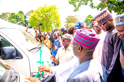 100 Days: Okpebholo donates vehicles to security agencies, revives transport line