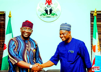 Benue Deputy Governor Sam Ode congratulates  Bawa on his 47th Birthday