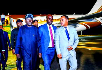 Tinubu arrives Ethiopia for AU summit