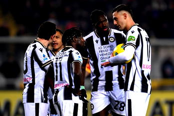 Udinese’s Lucca fights with teammates after insisting on taking penalty kick