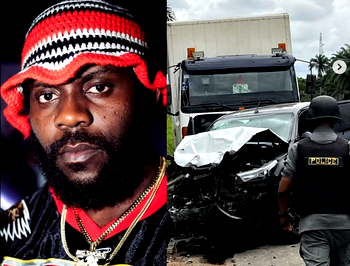Nigerian rapper Odumodublvck survives car accident, hospitalised
