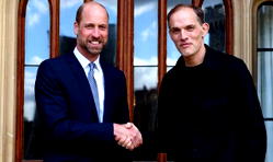 England manager Tuchel meets Prince William