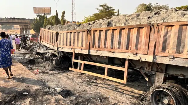 Abuja Truck explosion: Citizen Olabamiji Ahmed’s Wife, 4 children cry in agony